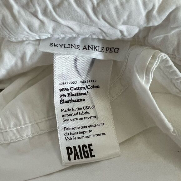 Paige Skyline Ankle White Jeans - Picture 9 of 13